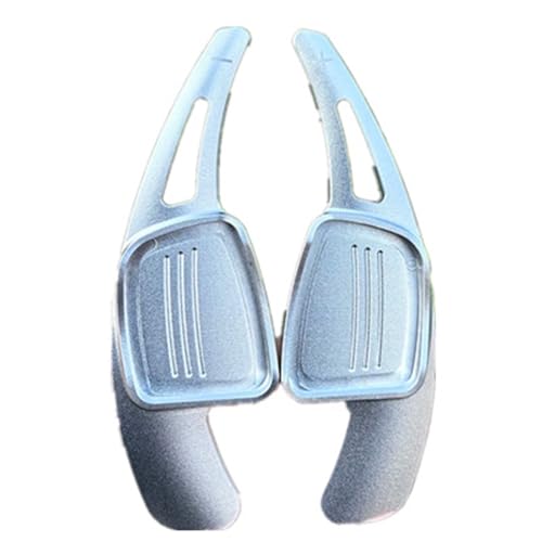 KHOFVSXWD Kompatibel mit S4 B9 A5 S5 Q2 Q5 2017 2018 2019 Lenkrad-Paddel-Schalthebel-Verlängerungsabdeckung für Schalthebel (Silber) von KHOFVSXWD