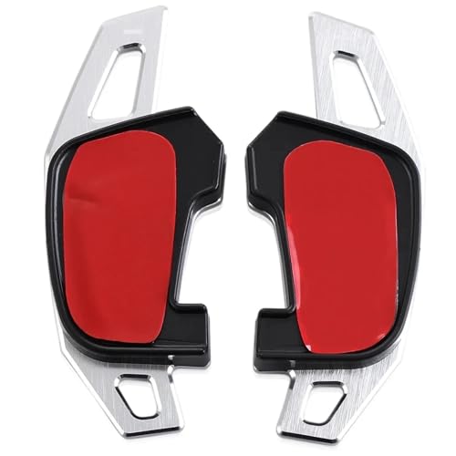 KHOFVSXWD Kompatibel mit VW GLI für Scirocco 2.0t R GLI 2016 2017 2018 2019 Auto Lenkrad Paddel Schalthebel Verlängerung Abdeckungen Schaltpaddel (Silber) von KHOFVSXWD