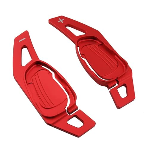 Kompatibel mit Cupra für Ateca, Leon E-Hybrid 2020, 2021, 2022, Formentor 2019, Auto-Lenkrad-Paddelschalthebel, Verlängerung, Zubehör, Schaltwippen (rot) von KHOFVSXWD