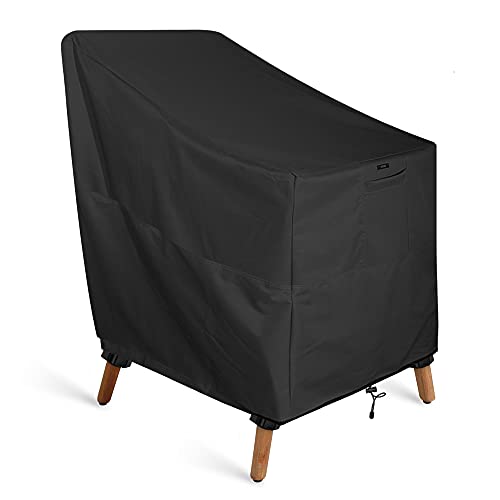 KHOMO GEAR Abdeckung für Gartenstuhl, strapazierfähig, Premium-Abdeckung für Gartenmöbel Outdoor Patio Chair Cover schwarz von KHOMO GEAR