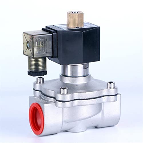 1/2 Zoll 3/4 Zoll 1 Zoll bis 2 Zoll Edelstahl Normalerweise geöffnetes elektrisches Magnetventil Pneumatisches Ventil AC 220 V DC 12 V DC 24 V 1 Stück(Ac 110v-nbr 80 Celsius) von KHRKHHXLA
