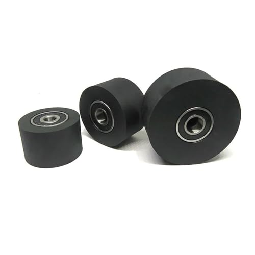 1 Stück Innendurchmesser 6 mm Durchmesser 40 mm PU-Polyurethan-Rolle mit Doppellagern 6 x 40 x 30 PUT62640-30 Geräuscharmes flaches Führungsrad(10x30x30mm) von KHRKHHXLA