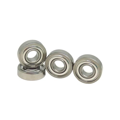 10 Stück S695Z 5x13x4 Edelstahllager S695 ZZ S695 2RS Miniatur-Rillenkugellager 5 * 13 * 4(Metal Shield) von KHRKHHXLA