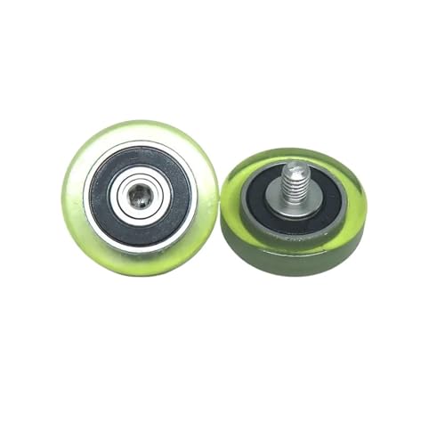 2 Stück 30x7xM6 Polyurethan-Lagerbolzenrolle mit M6-Schraube PU60830-7C1L8M6 30 mm Außendurchmesser PU-beschichtetes Förderrad von KHRKHHXLA