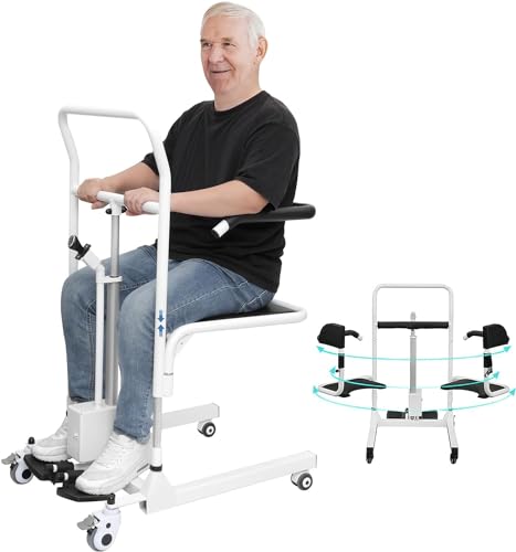 Electric Patient Lift Transfer Chair,Patient Lift Wheelchair for Home,Wheelchair Lift for Car,Foldable Patient Lift Aid,Shower Transfer Chair for Seniors/Handicap-Max Load 290lbs,Save Yourself Electric Patient Lift Transfer Chair,Patient Lift Wheelchair for Home,Wheelchair Lift for Car,Foldable Patient Lift Aid,Shower Transfer Chair for Seniors/Handicap-Max Load 290lbs,Save Yourself von KHSASDDC