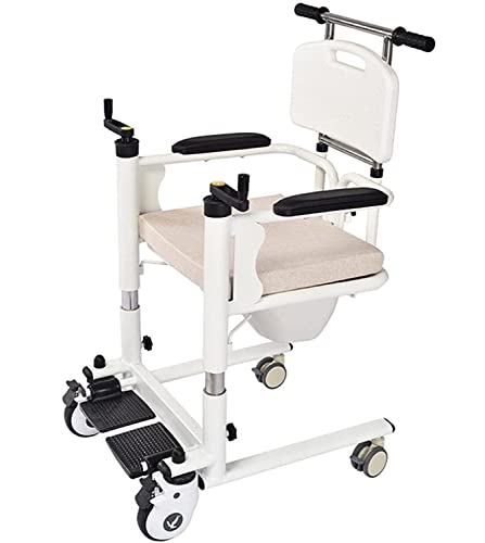 KHSASDDC Badezimmer-Rollstühle, Patienten-Transferstuhl Sitzender Patientenlift Behinderter älterer Kommode-Badestuhl Multifunktions-Patientenlifter Einfacher Transfer zu Toilette und Badezimmer KHSASDDC Badezimmer-Rollstühle, Patienten-Transferstuhl Sitzender Patientenlift Behinderter älterer Kommode-Badestuhl Multifunktions-Patientenlifter Einfacher Transfer zu Toilette und Badezimmer von KHSASDDC