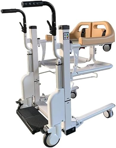 KHSASDDC Electric Patient Lift Wheelchair， Transfer Chair Handicapped Transport Chair Bathroom Patient Lift Aid Home Elderly Paralyzed Transfer Device 180°Split Seat von KHSASDDC