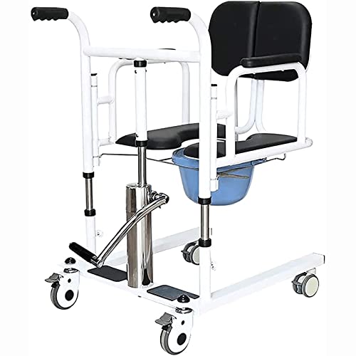 KHSASDDC Hydraulischer Patientenlift Haushaltsrollstuhl 180 ° Split Seat Multifunktions-Duschstuhl und Hochleistungs-Patientenlift für Erwachsene(A) von KHSASDDC