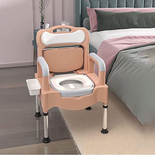 WC Toilettenstuhl, Nachttoilette, Toilettenstuhl, Kommode über der Toilette, Töpfchenstuhl für Erwachsene für Senioren, tragbare Toiletten für den Heimgebrauch, höhenverstellbar, bis zu 350 lbs(A) WC Toilettenstuhl, Nachttoilette, Toilettenstuhl, Kommode über der Toilette, Töpfchenstuhl für Erwachsene für Senioren, tragbare Toiletten für den Heimgebrauch, höhenverstellbar, bis zu 350 lbs(A) von KHSASDDC