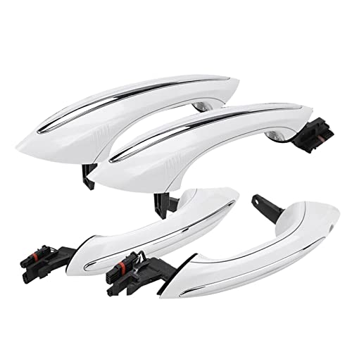 KHUKHU 4X weißes Außen-Komfortzugangs-Türgriff-Set, kompatibel for BMW 5 6 7 Serie F07 F10 F11 F06 F12 F13 F01 F02 F03 von KHUKHU