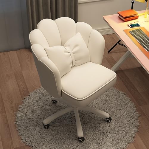 KHUKHU Home Office Schreibtisch Butterfly Stuhl mit mittelhoher Rückenlehne, gepolstert, modern, getuftet, Computerarbeitsplatz, drehbar, höhenverstellbar, Samt, Schminktisch von KHUKHU