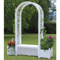 KHW Gartenbank »Brüssel«, 2-Sitzer, BxHxT: 174 x 207 x 49 cm - weiss von KHW