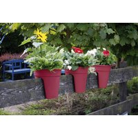 KHW Geländerblumentopf Flowerclip, 3er Set, beere von KHW