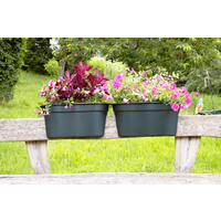 KHW Geländerblumentopf Flowerclip XL, 2er Set, anthrazit von KHW