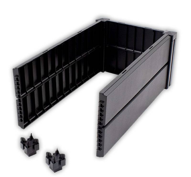 KHW Hochbeet Demeter-Erweiterungsset, modulare Erweiterung, 122 Liter - 82x44x31cm, einfache Montage, zur Optimierung urbaner Gärten, Made in Germany von KHW