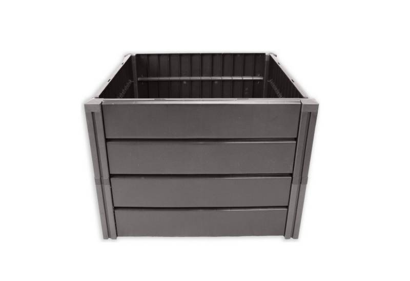 KHW Hochbeet Hochbeete-Kit, Demeter M, platzsparend, 82x82x61 cm - 336 Liter, ideal für Urbane Gärten, fördert gesunde Ernten, Made in Germany von KHW