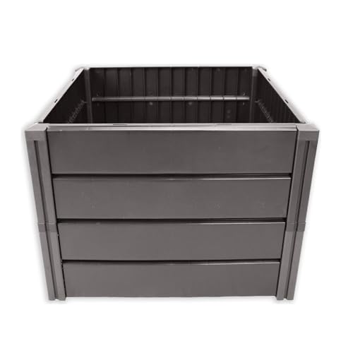 KHW | Hochwertiges Hochbeet | Demeter M | platzsparend | 82 × 82 × 61 cm - 336 Liter | ideal für Urbane Gärten | nachhaltiges Gärtnern | fördert gesunde Ernten | Made in Germany von KHW