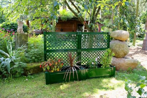 KHW Pflanzkasten groß mit Spalier (2-TLG.) 100 cm grün - 2er Set von KHW