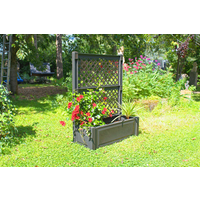 KHW Pflanzkasten groß mit Spalier (2-tlg.) 100 cm, anthrazit von KHW