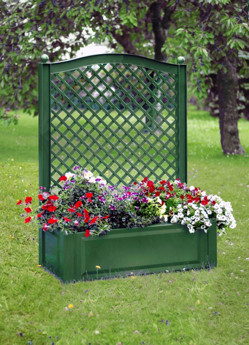KHW Pflanzkasten groß mit Spalier 100 cm, grün von KHW