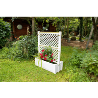 KHW Pflanzkasten groß mit Zentralspalier (2-tlg.) 100 cm, weiß von KHW