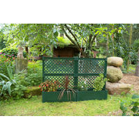 KHW Pflanzkasten groß mit Zentralspalier (2-tlg.) 100 cm grün - 2er Set von KHW