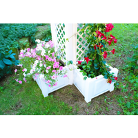 KHW Pflanzkasten mit Spalier 43 cm, weiß - 2er Set von KHW