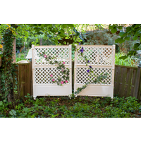 KHW Spalier (2-tlg.) 100 cm mit Erdspießen, weiß - 2er Set von KHW