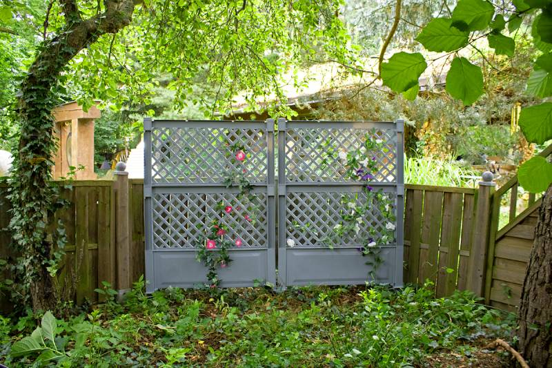 KHW Spalier (2-tlg.) 100 cm mit Erdspieß - 2er Set grau von KHW