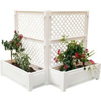 KHW Spalier "aus witterungsbeständigem Kunststoff" 2er-Set Pflanzkästen, 2x100 cm Breite, mit je einem Spalier KHW Spalier "aus witterungsbeständigem Kunststoff" 2er-Set Pflanzkästen, 2x100 cm Breite, mit je einem Spalier von KHW