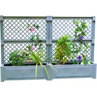 KHW Spalier "aus witterungsbeständigem Kunststoff" 2er-Set Pflanzkästen, 2x100 cm Breite, mit je einem Spalier KHW Spalier "aus witterungsbeständigem Kunststoff" 2er-Set Pflanzkästen, 2x100 cm Breite, mit je einem Spalier von KHW
