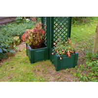 Pflanzkasten mit Spalier 43 cm, grün - 2er Set von KHW