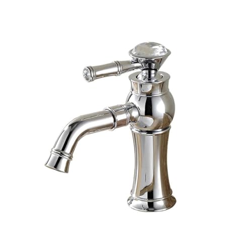 Badezimmerarmatur in Antik-Bronze mit schwenkbarem Auslauf und Mischbatterie für heißes und kaltes Wasser für Waschbecken von KHYTEBV
