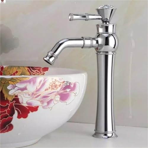 Badezimmerarmatur in Antik-Bronze mit schwenkbarem Auslauf und Mischbatterie für heißes und kaltes Wasser für Waschbecken von KHYTEBV