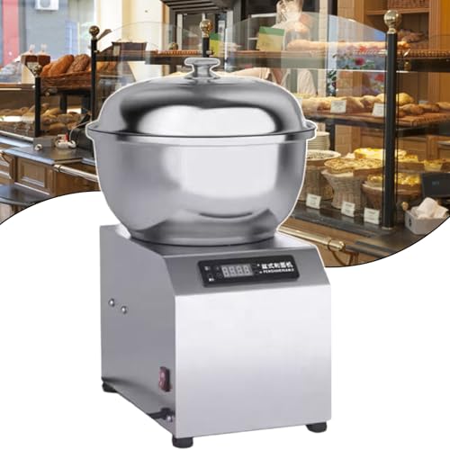 Elektrischer Teigmacher, Edelstahl-Teigmixer mit einstellbarem Rotationsmodus und Zeit, Mehlknetmaschine für Pizza- und Brotteig von KHYTEBV