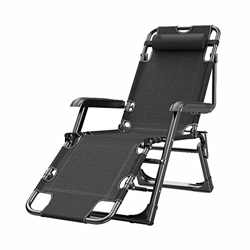 KHYTEBV Klappbare Liegestühle, Terrassen-Rasenstühle, Liegestühle für schwere Personen, Schwerelosigkeit, Sonnenliege für den Garten, Stranddeck, mit Kopfstützenunterstützung von KHYTEBV