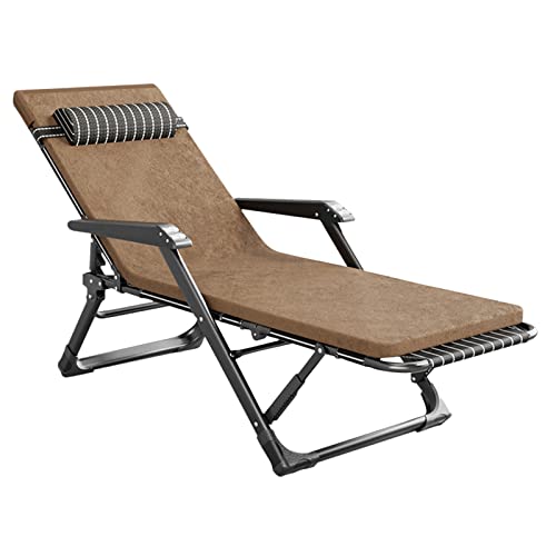 KHYTEBV Klappbare Sonnenliege, Liegestuhl für den Außenbereich, Gartenstuhl, Relax-Sonnenbett mit Verstellbarer Rückenlehne, Lounge-Sessel für Strand, Terrasse, Büro, Camping, w von KHYTEBV