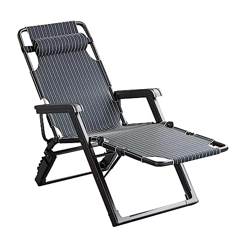KHYTEBV Klappbare Sonnenliege, Tragbare Garten-Sonnenliege, Entspannender Liegestuhl, 5-Fach Verstellbar, Stahlrahmen, Outdoor-Loungesessel für Strand, Terrasse, von KHYTEBV