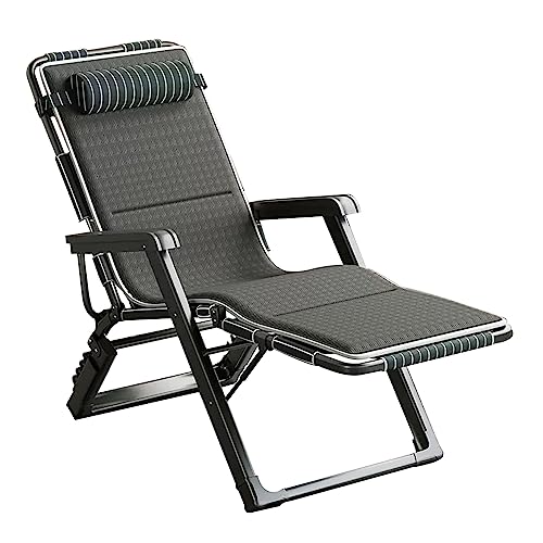 KHYTEBV Klappbare Sonnenliege, Tragbare Garten-Sonnenliege, Entspannender Liegestuhl, 5-Fach Verstellbar, Stahlrahmen, Outdoor-Loungesessel für Strand, Terrasse, von KHYTEBV