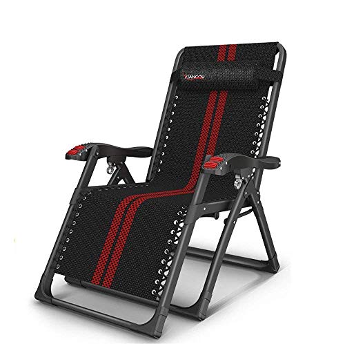 KHYTEBV Lounge-Sessel, übergroßer Zero-Gravity-Liegestuhl mit Verriegelung, für den Garten und im Freien, für Zuhause, zusammenklappbarer Strand-Liegestuhl, trägt 200 kg von KHYTEBV
