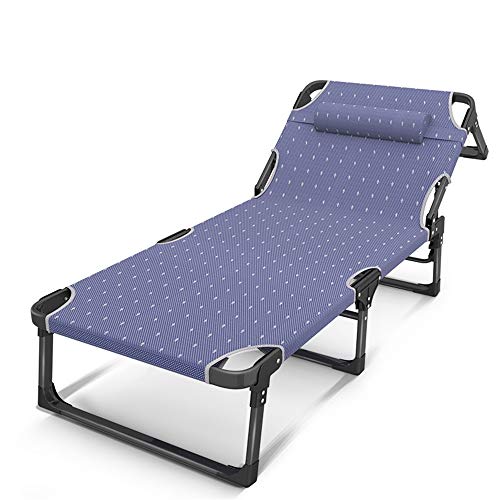 KHYTEBV Outdoor Garten Lounge Stuhl Einzel Sonnenliege Haushalt Siesta Deck Stuhl Büro Nickerchen Bett Tragbare Camp Bett von KHYTEBV