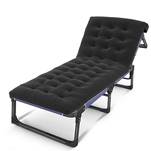 KHYTEBV Outdoor Garten Lounge Stuhl Einzel Sonnenliege Haushalt Siesta Deck Stuhl Büro Nickerchen Bett Tragbare Camp Bett von KHYTEBV