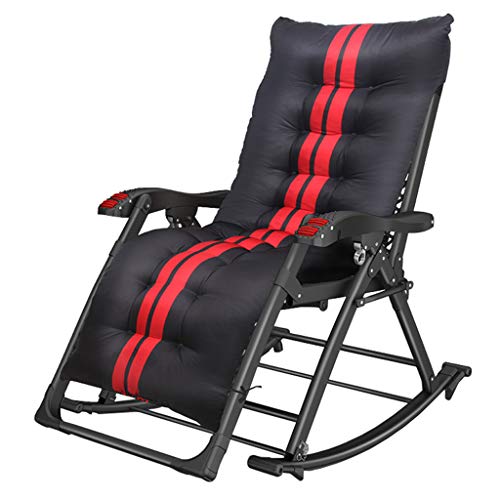 KHYTEBV Outdoor-Schaukelstuhl für Erwachsene, verstellbare Liege, Sonnenliege für Terrasse, Camping, Strand, klappbarer Garten-Freizeitstuhl mit 150 kg Gewichtskapazität von KHYTEBV