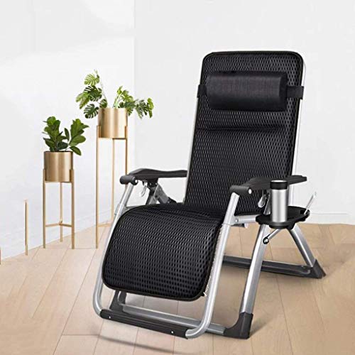 KHYTEBV Sonnenliege Gartenstühle Klappbarer Liegestuhl Zero Home Schaukelstuhl, Klappbares Mittagspausen-Nickerchenbett Balkon Freizeit-Rückenlehne Cool Chair Lazy C von KHYTEBV