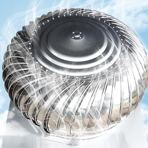 KHYTEBV Turbinenventilator, 4 6 8 10 Zoll, automatisch drehbar, runde Dachbodenlüftungen für Schornstein, Rauchrohr, Trockner, Entlüftung und externe Absaugung von KHYTEBV