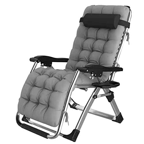 KHYTEBV Zero Gravity Chair Patio Lounge Recliners Outdoor Klappbarer Liegestuhl für Sonnenliegen zum Entspannen im Garten mit Getränkehalter und abnehmbarem von KHYTEBV