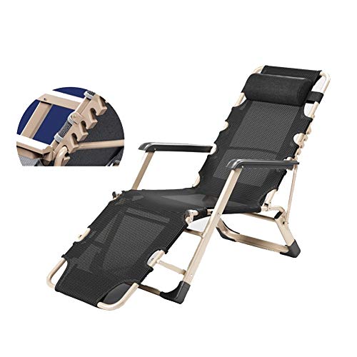 Klappbarer Chaiselongue-Sessel mit Kissen – Terrassenliege für den Außenbereich für Garten, Terrasse, Strand – bequemer, Verstellbarer Lounge-Sessel von KHYTEBV