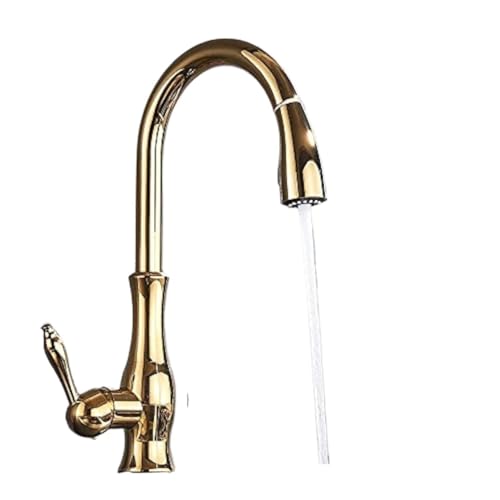 Kommerzielle Küche Restaurant Wasserhahn Heiß Kalt Wasser Mixer Hohe Bogen Messing Pull Out Sprayer Tap von KHYTEBV