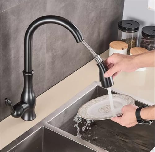 Kommerzielle Küche Restaurant Wasserhahn Heiß Kalt Wasser Mixer Hohe Bogen Messing Pull Out Sprayer Tap von KHYTEBV