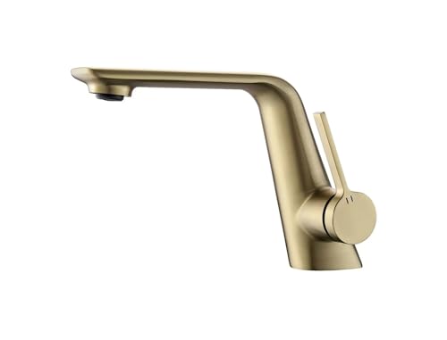 Luxuriöser moderner Badezimmer-Wasserhahn, Einhebel-Waschtischarmatur, Kalt-/Warmwasser, Doppelsteuerung, hochwertige Messingkonstruktion, 1 Loch Luxuriöser moderner Badezimmer-Wasserhahn, Einhebel-Waschtischarmatur, Kalt-/Warmwasser, Doppelsteuerung, hochwertige Messingkonstruktion, 1 Loch von KHYTEBV